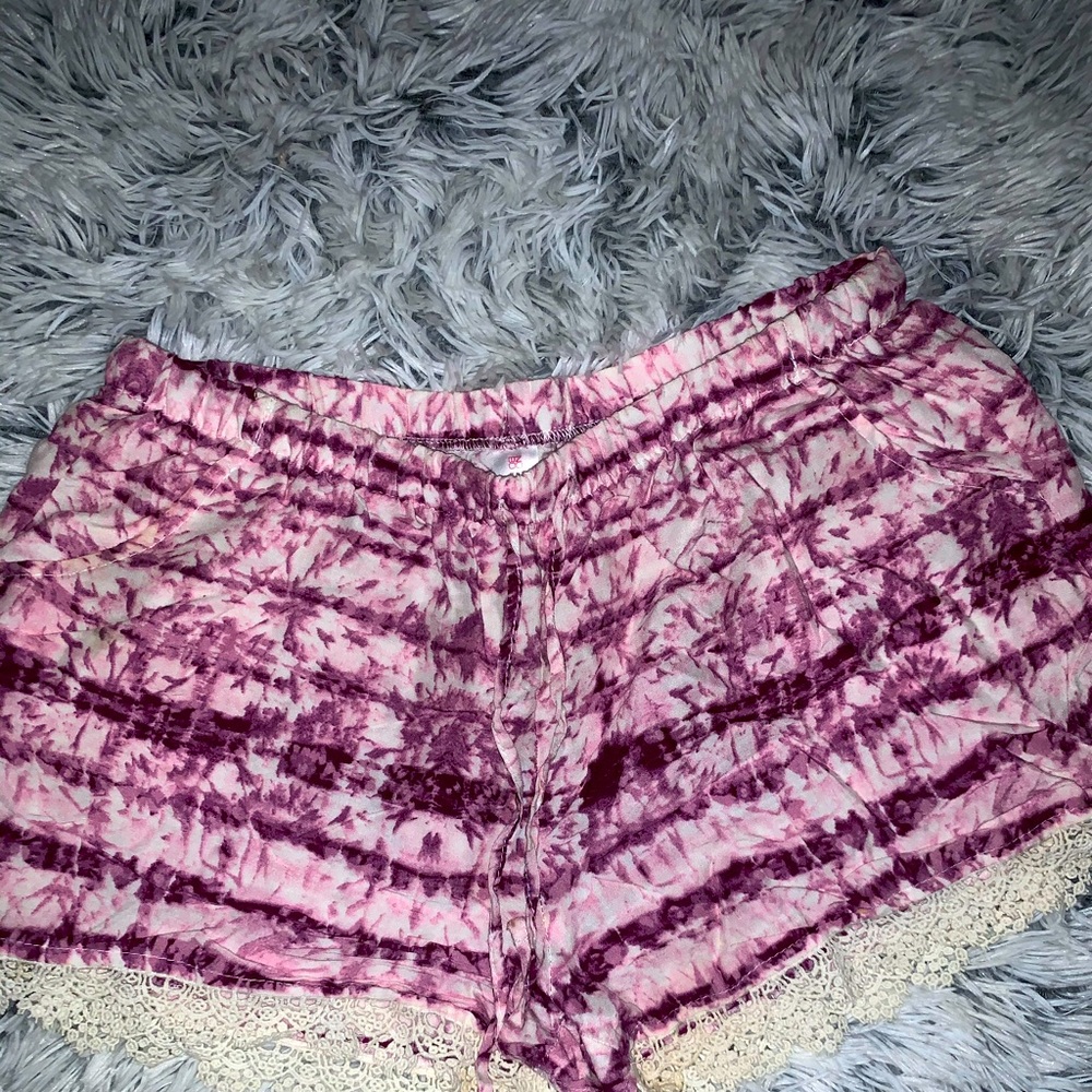 Purple Tie Dye Shorts